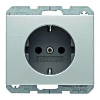 Алюминиевая розетка Schuko с повышенной защитой контактов - электрическая розетка 47357003