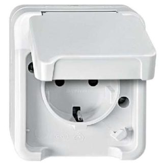 Розетка SCHUKO белого цвета - Вилка MEG2400-8019