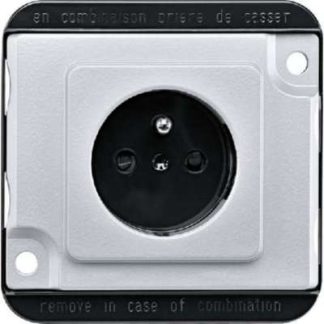 Розетка SCHUKO матового серебристого цвета - Розетка 1 шт. MEG2500-7060