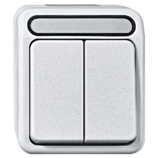 Последовательный однополюсный белый переключатель - Серия накладных переключателей белого цвета...