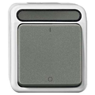 3-контактный переключатель, светло-серый - 3x1-полюсный переключатель, для поверхностного монтажа, серый MEG3644-8029