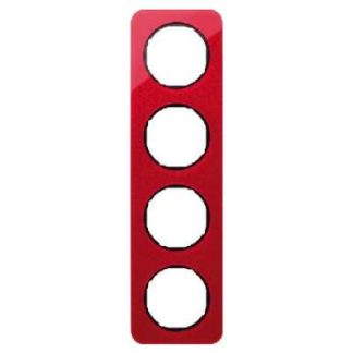 Четырехсекционная красная прозрачно-глянцевая рамка - Четырехсекционная красная рамка 10142344