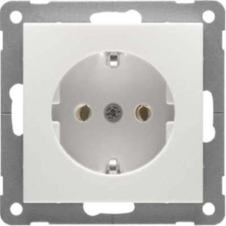 Алюминиевая розетка SCHUKO - Комбинированный выключатель/настенная розетка D 11.6611.70 SI