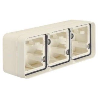 Корпус с кабельным вводом в раму. pws - Тройной корпус для поверхностного монтажа, белый 6019303502