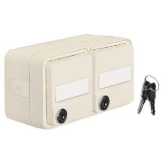 Двойная розетка SCHUKO, белый цвет, точка доступа - штекер 47893522