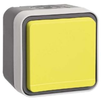 Электрическая розетка Apik, желтая, с петлями. Накладная, артикул 6745643504