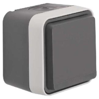 Электрическая розетка с защитным штифтом, откидная, накладного монтажа, pws matt 6768813512