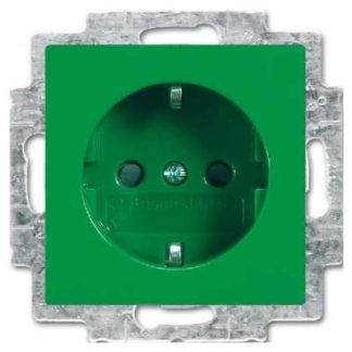 Вставка для розетки Schuko, зеленая - Электрическая розетка 20 EUCB-13-914
