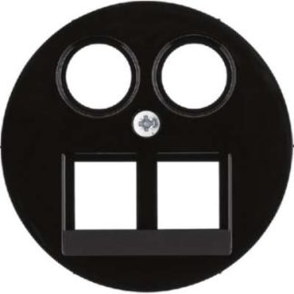 Центральный элемент двухполосной магнитолы Homeway черного цвета для передачи данных, телевидения и FM-радио — центральная накладка 14452045