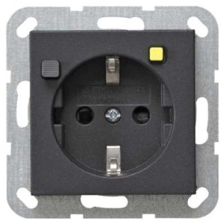 Розетка с защитой от перегрузки по току, антрацитового цвета, 30 мА - Электрическая розетка 267728