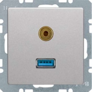 USB/3,5-мм аудиоразъем, алюминий/окрашенный - Базовый элемент с центральной крышкой 3315...