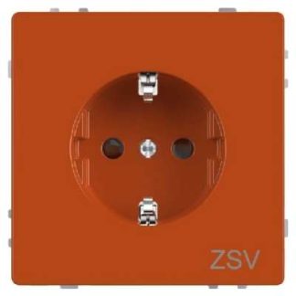 Розетка Schuko оранжевого цвета с клеммами для вилки - электрическая розетка MEG2300-6002