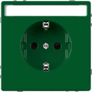 Зелёная розетка SCHUKO с маркировкой - Розетка, 1 шт. MEG2302-6004