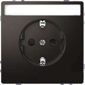 Розетка SCHUKO антрацитового цвета с маркировкой - Розетка 1 шт. MEG2302-6034