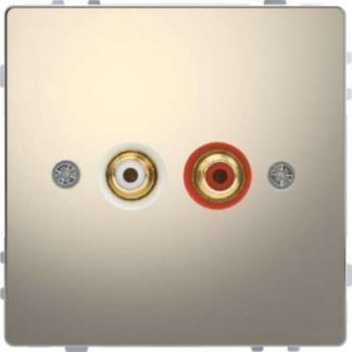 Никелированный аудиоразъем — базовый элемент с центральной крышкой MEG4350-6050