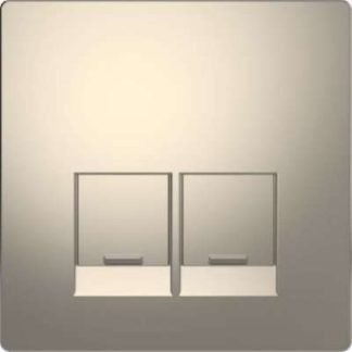 Центральная никелированная пластина, двойной электрический разъем - Серая крышка MEG4572-6050