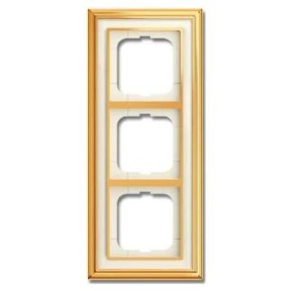 Тройная рамка ms/pol слоновая кость/ws - Тройная рамка 1723-838