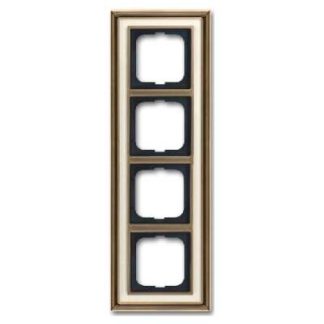 Рамка 4x ms/античная слоновая кость - Рамка 4-латунная 1724-848