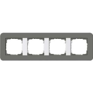 Рама на 4 секции, темно-серый/чисто белый - 4-секционная серая рама 0214413