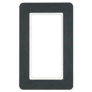 1x Рамка «Муравьиный/Бархатный» с большим вырезом - Антрацитовая, однопалая, артикул 13096186