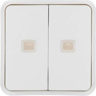 Двухпозиционный тумблерный переключатель, белый (Polar White) - декоративная накладка для переключателя/кнопки 30863552