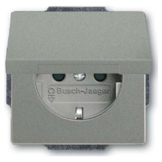 Вставка розетки SCHUKO, серый металлик - Розетка ( 20 EUKBR-803