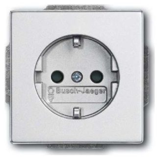 Вставка розетки SCHUKO, алюминий серебристого цвета - Розетка ( 2300 EUCB-83