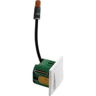 Переключатель-качелька BADORA от WAGO - встраиваемый двухсторонний переключатель кремово-белого цвета, высота 11,516/671....