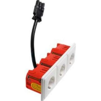 Тройная розетка SCHUKO с выключателем Wieland - Комбинированная розетка/выключатель H 80.661367302GE30BW