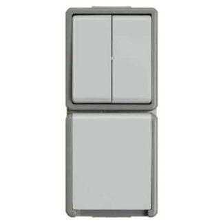 Комбинированный выключатель/розетка DELTA surface IP44 серии 5TA4825
