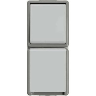Вертикальный комбинированный выключатель AP IP44/SCHUKO - Комбинированный выключатель/розетка 5TA4826