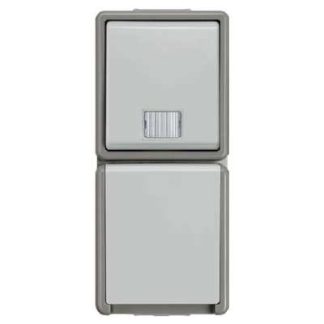 Настенный комбинированный выключатель DELTA IP44 - Комбинированный выключатель / розетка 5TD4821