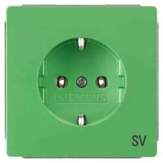 Розетка Schuko 10/16A в стиле DELTA, зеленая (5UB1815)