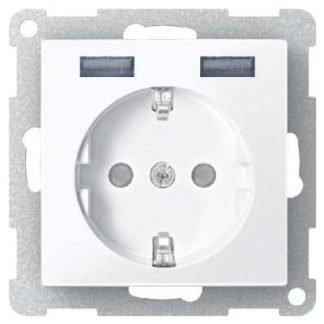 Розетка SCHUKO с USB-зарядным устройством - Розетка (MEG2366-0414)
