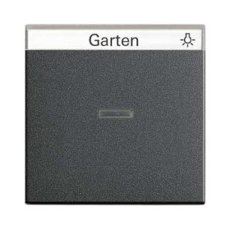 Переключатель-качелька антрацитового цвета с полем для письма - Крышка для переключателя/кнопки 067028