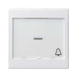 Белый звонок-качелька с этикеткой - Белая накладка на переключатель/кнопку 067927