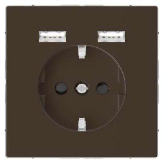Розетка SCHUKO с USB-зарядным устройством (MEG2366-6052)