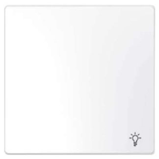 Переключатель-качелька с подсветкой, цвет лотос белый - Накладка на переключатель/кнопку белая MEG3302-6035