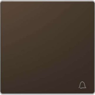 Переключатель-качелька с колокольчиком, металл цвета мокко - Накладка для переключателя/кнопки MEG330...