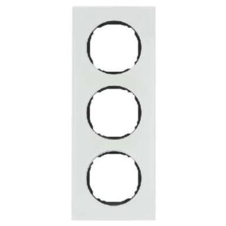 Рамка с тройным плоским полярным стеклом белого цвета - трехсекционная белая рамка 10132609