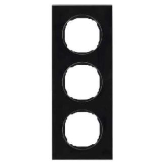 Тройная плоская черная стеклянная рама - трехсекционная черная рама 10132616