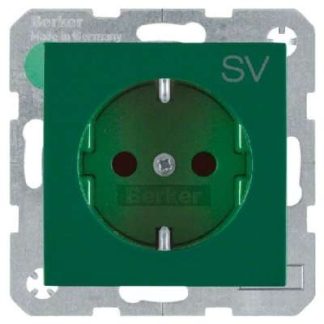 Розетка SCHUKO, блестящая, зеленая - Электрическая розетка 47238903