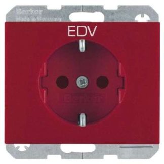 Розетка SCHUKO, блестящая, красная - Электрическая розетка 47357115