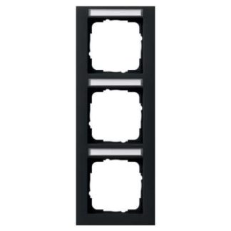 Рамка для крышки, трехсекционная, вертикальная, BSF - трехсекционная рамка, черная, 110309