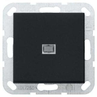 Тумблерный переключатель BS 20 AX Off 2-p - 2-полюсный встраиваемый переключатель, черный 2834005