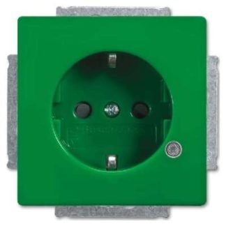 Вставка для розетки Schuko, зеленая, RAL 6032 - Электрическая розетка ( 20 EUCBL-13-84-101