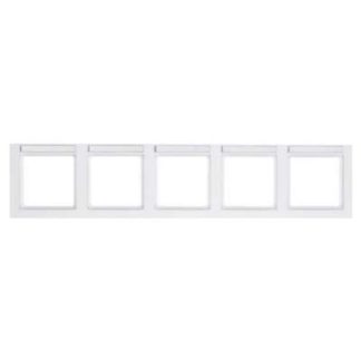Рамка из 5 частей, горизонтальная. B.feld Q.3, pw. бархат - Рамка из 5 частей, белая 10256099
