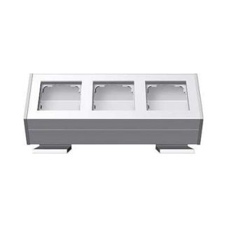 Тройной корпус чисто белого цвета с монтажным кронштейном - Корпус для поверхностного монтажа, трехсекционный, белый 119327