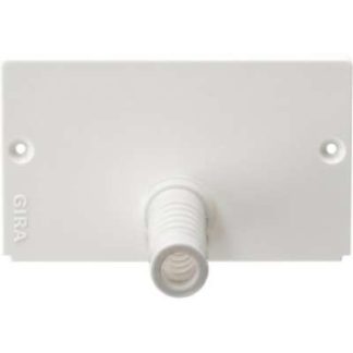 Чисто белая торцевая заглушка с фиксатором кабеля - Корпус для поверхностного монтажа, 0 секций, белый, артикул 135827