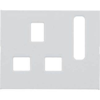 Центральный участок бытового электропроводного кожуха, соответствующий британскому стандарту K.1, белого цвета (артикул 3313077009).